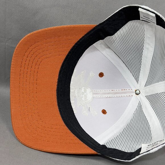 Calcutta Snap Back Cap Hat Orange Outdoor Trucker Mesh Fishing Gear Mens - Picture 11 of 14